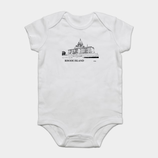 Rhode Island State USA Baby Bodysuit by Lakeric